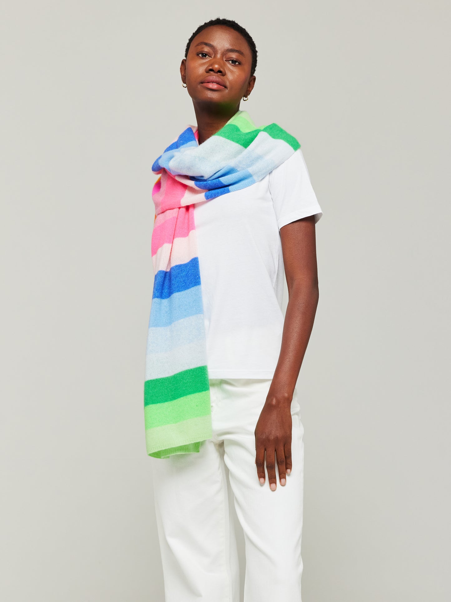 Stripe Cashmere Travel Wrap