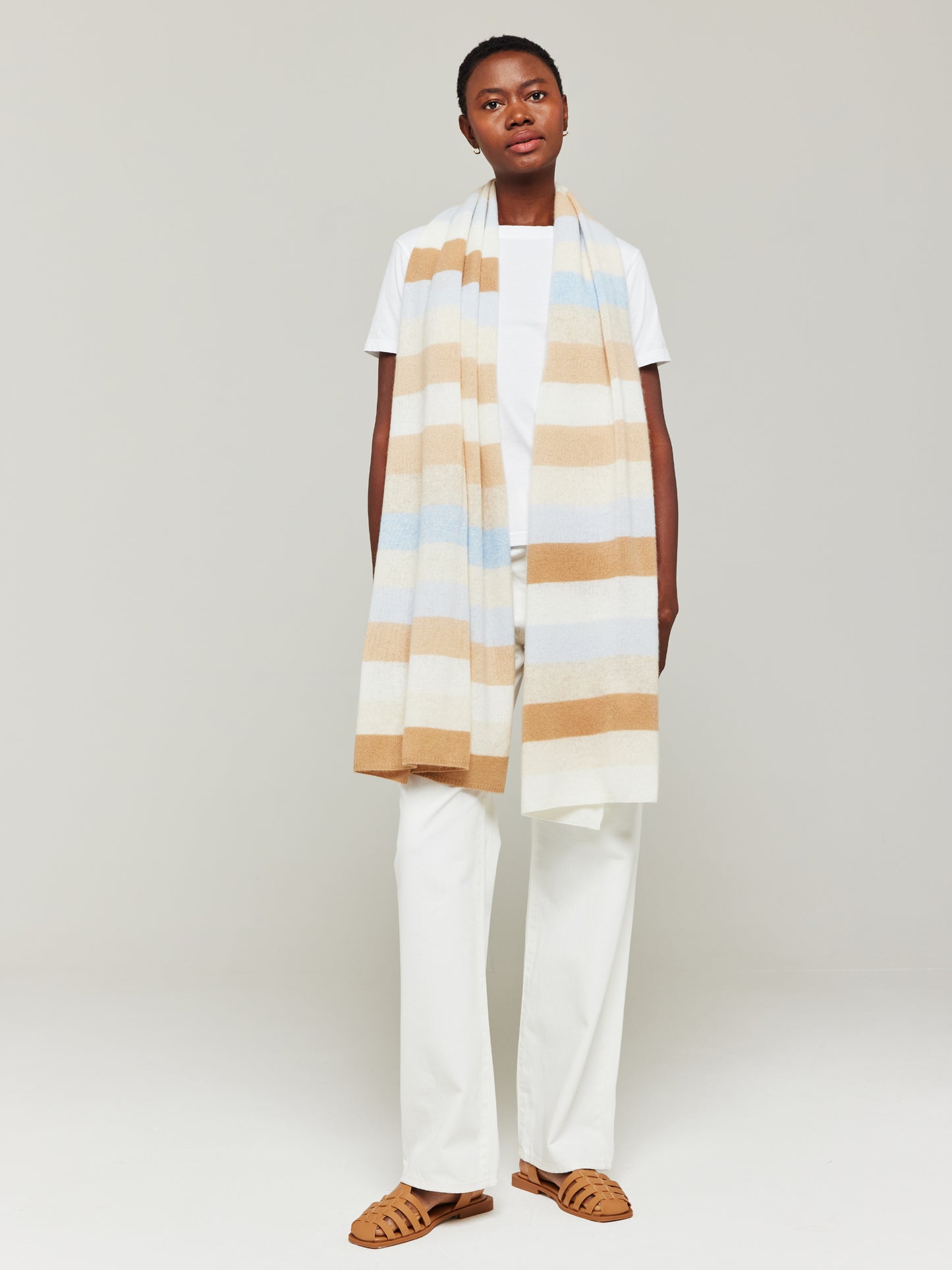 Stripe Cashmere Travel Wrap