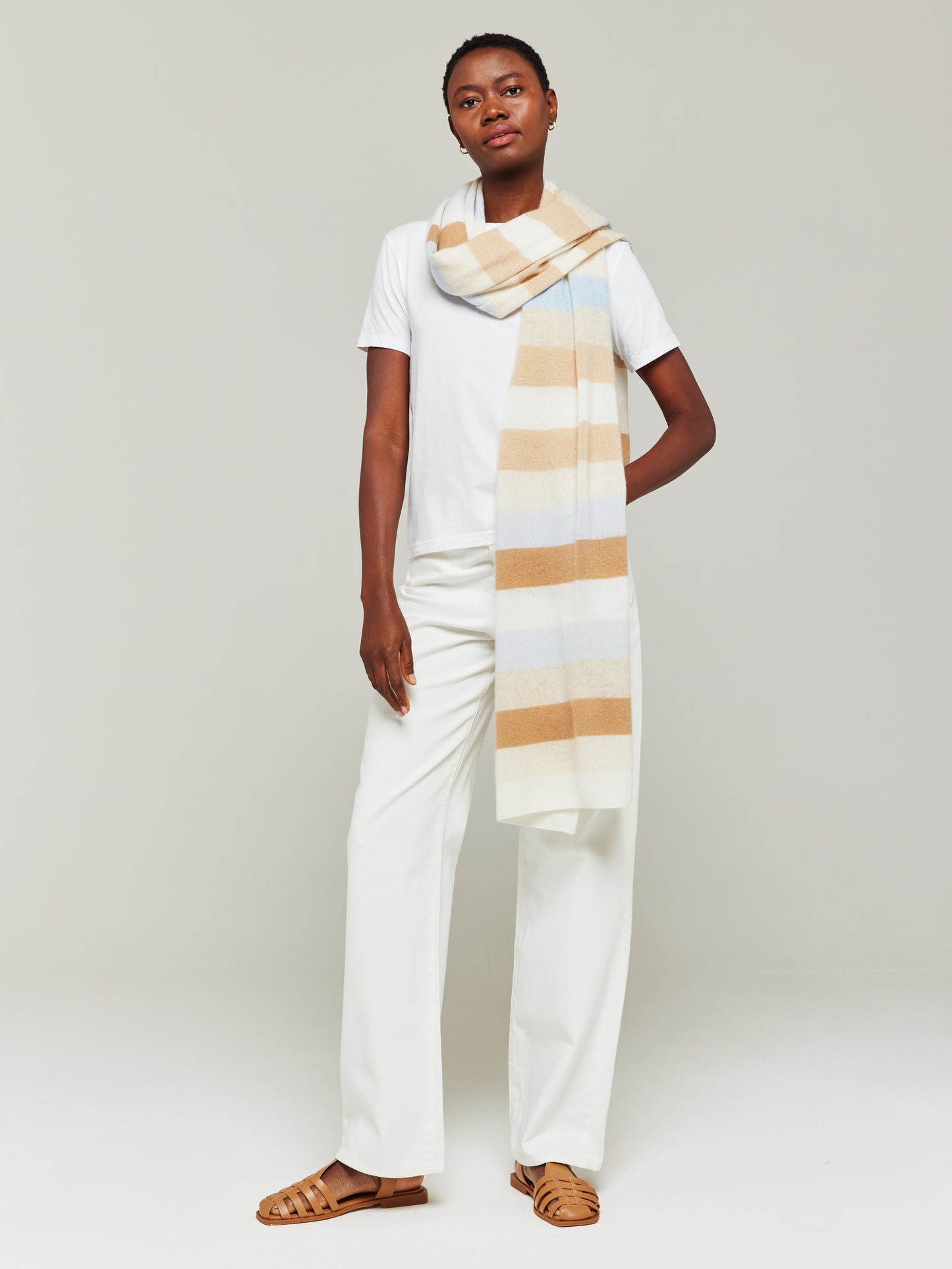 Stripe Cashmere Travel Wrap