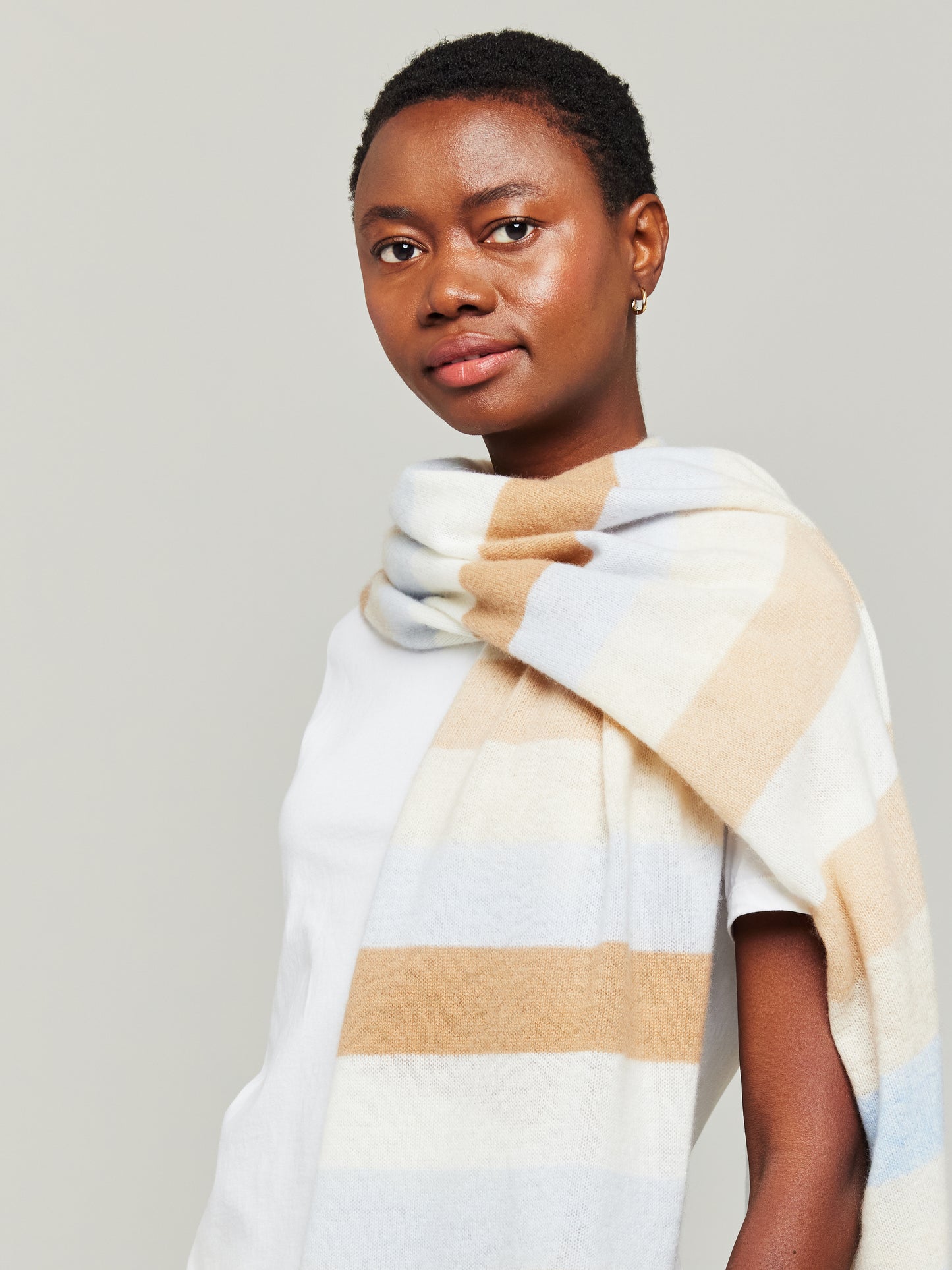 Stripe Cashmere Travel Wrap