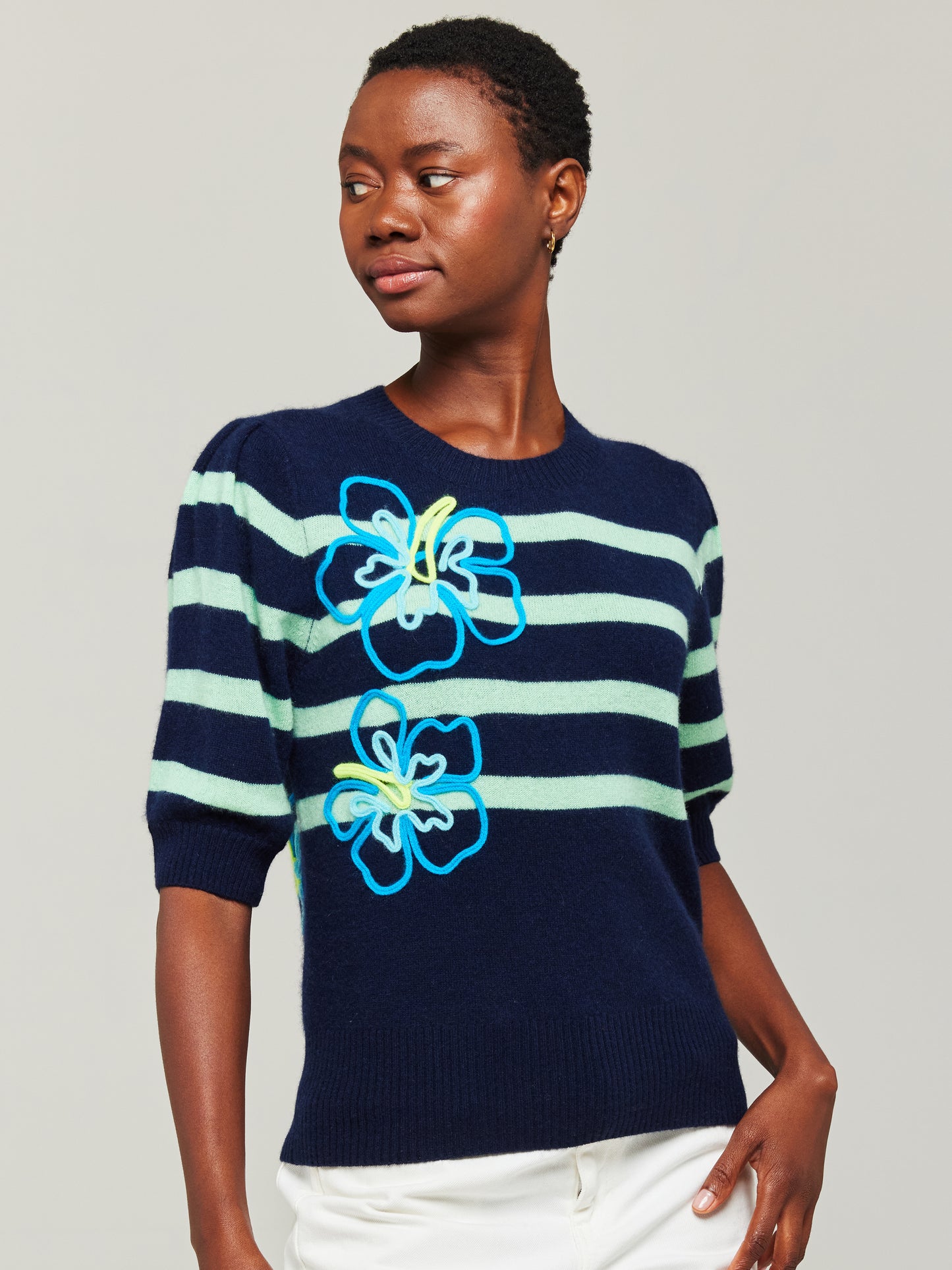 Aloha Cashmere Stripe Tee