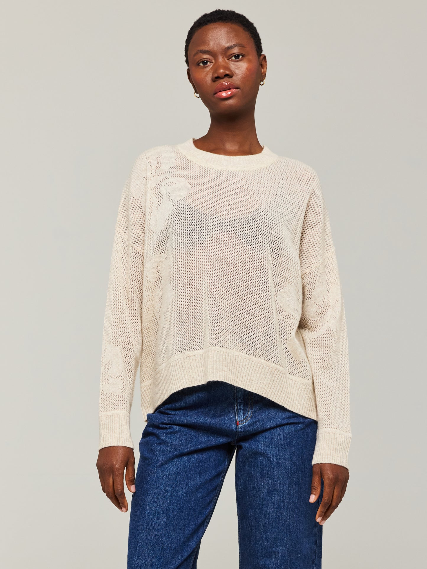 Aloha Open Knit Cashmere Crew Neck