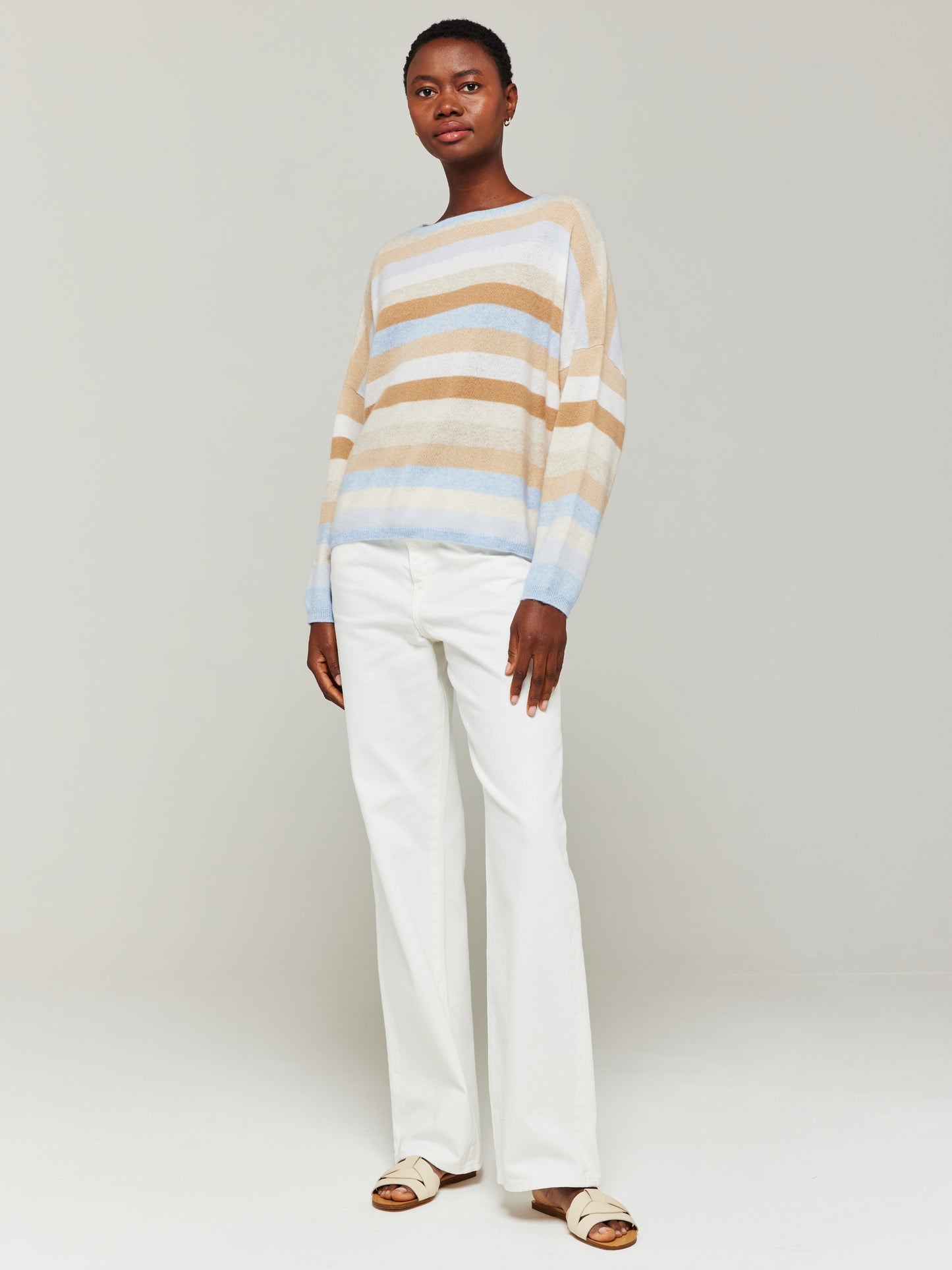 Doris Stripe Cashmere Crew Neck