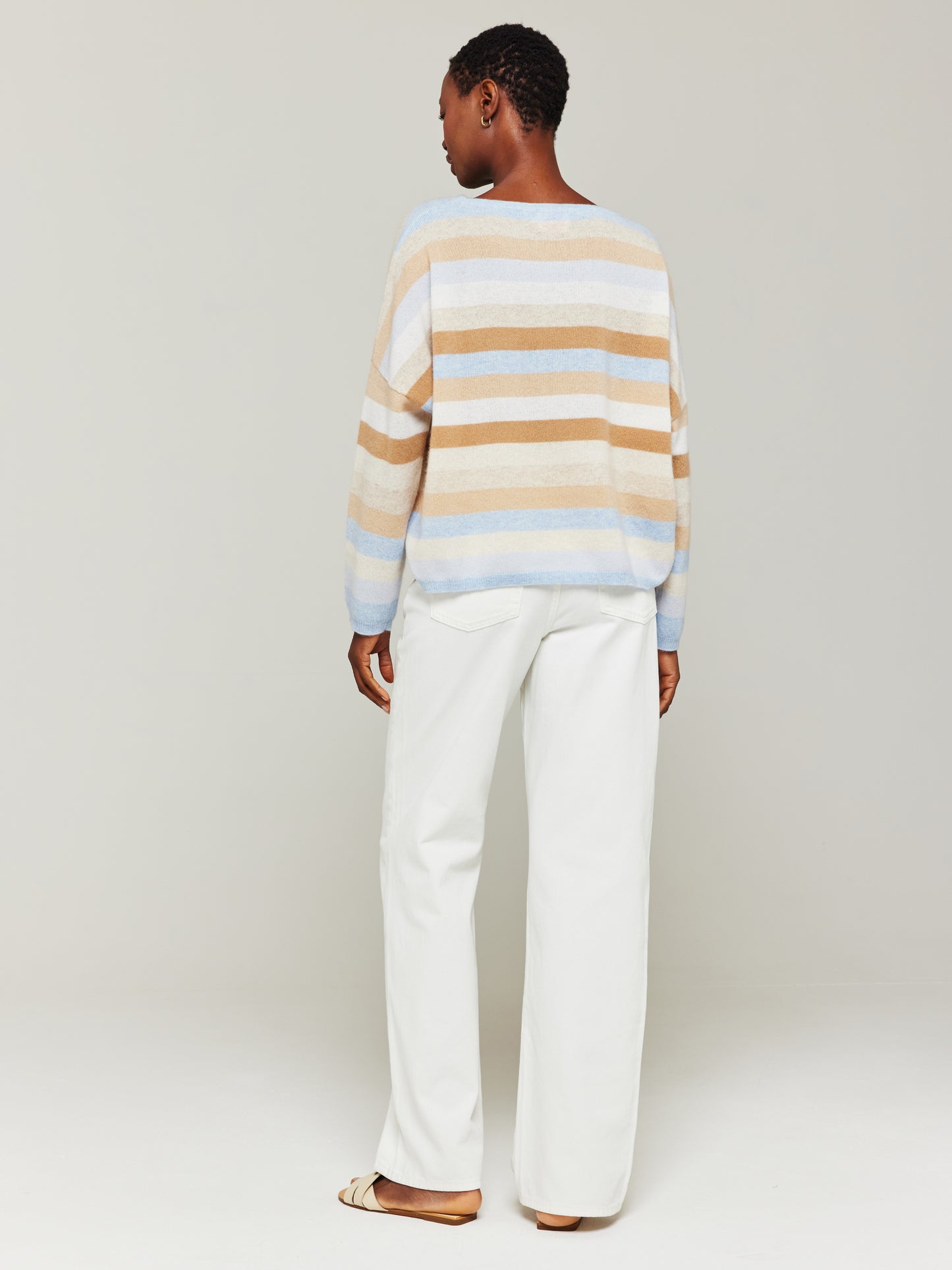 Doris Stripe Cashmere Crew Neck