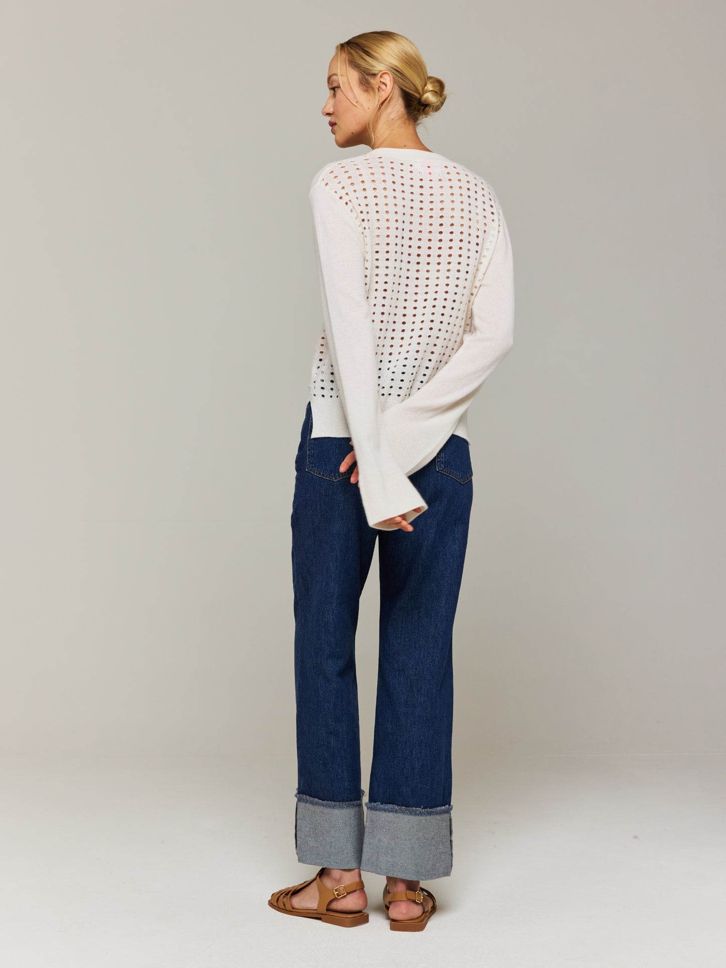 Kate Pointelle Cashmere Cardigan