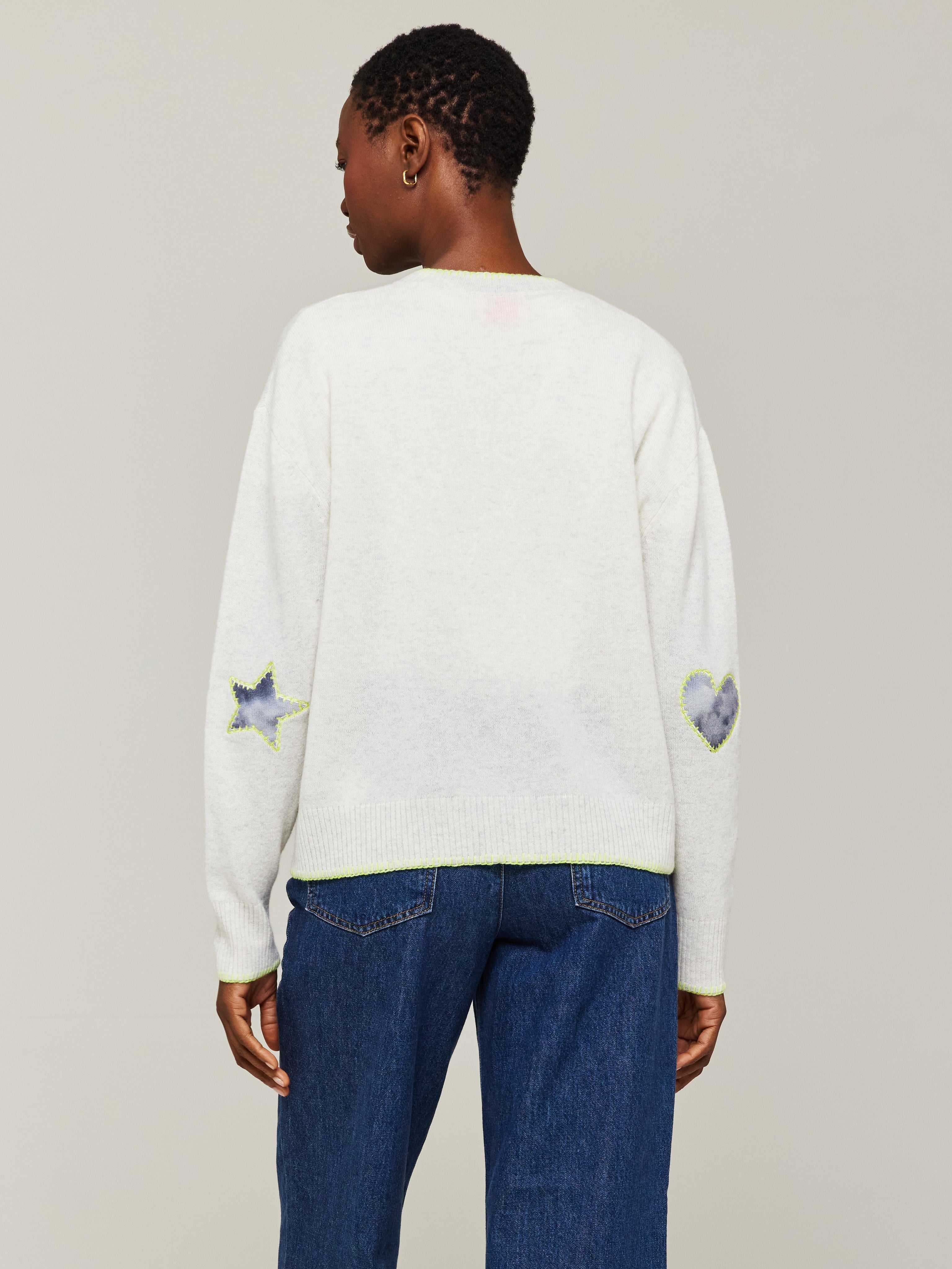 Patch Cashmere V-Neck