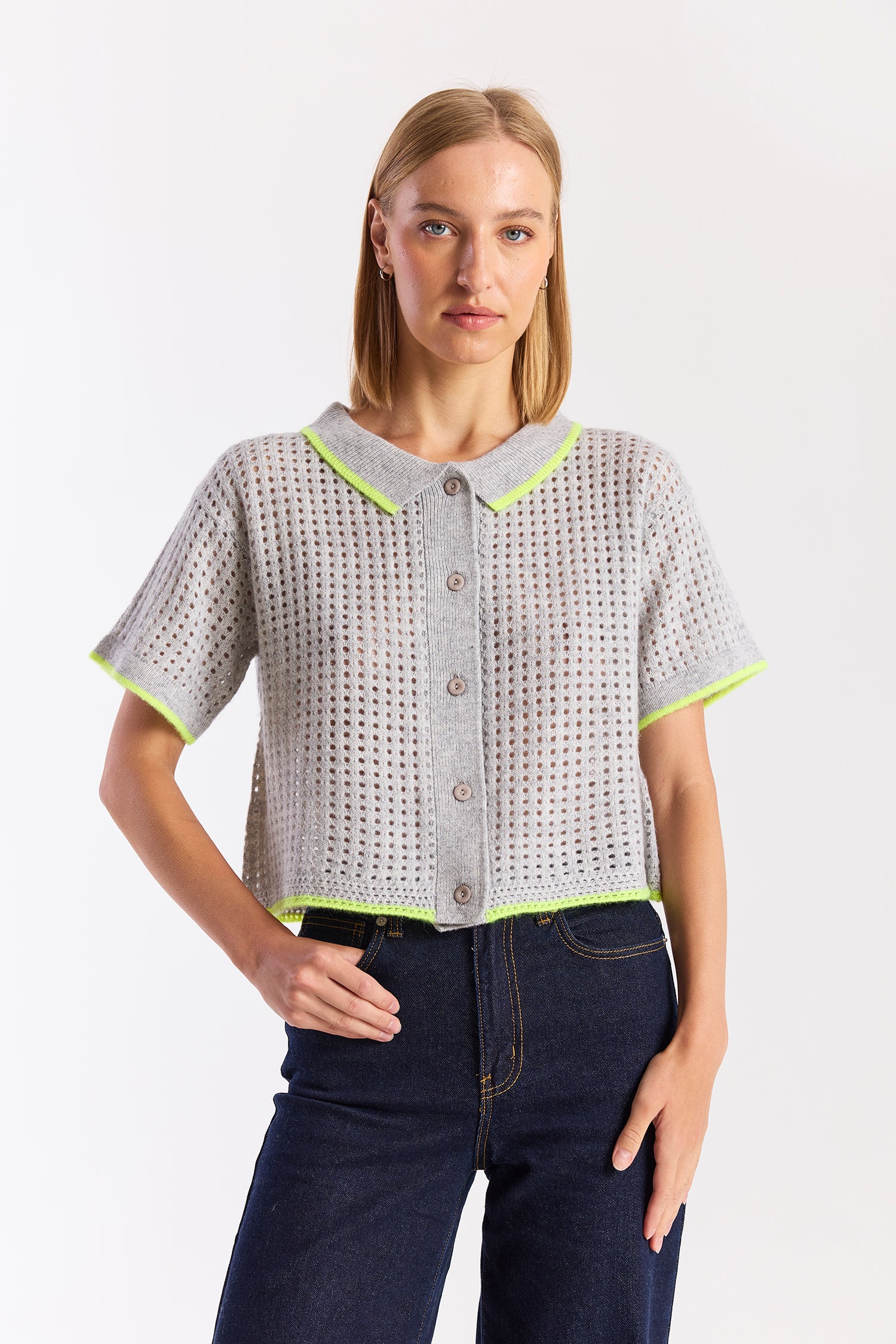 SHORT SLEEVE CASHMERE JACKET