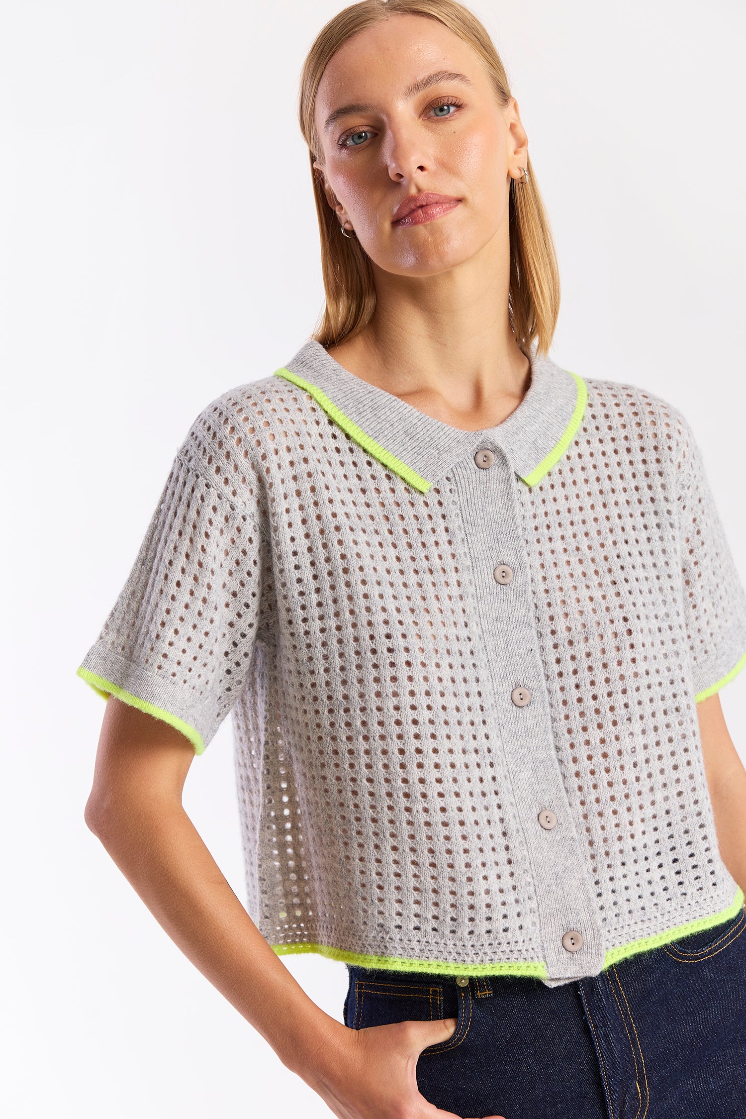 SHORT SLEEVE CASHMERE JACKET