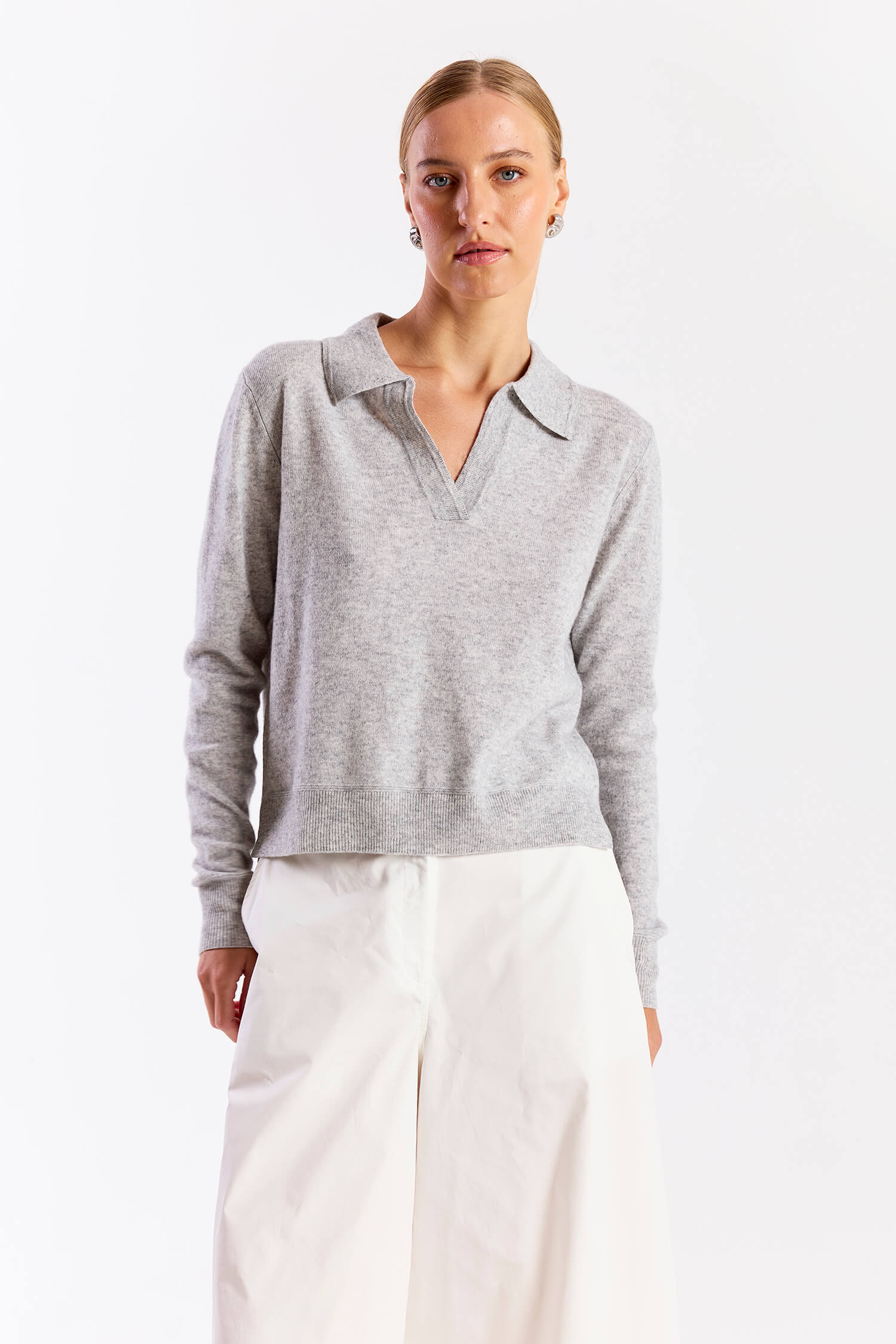 Collared Cashmere Sweatshirt