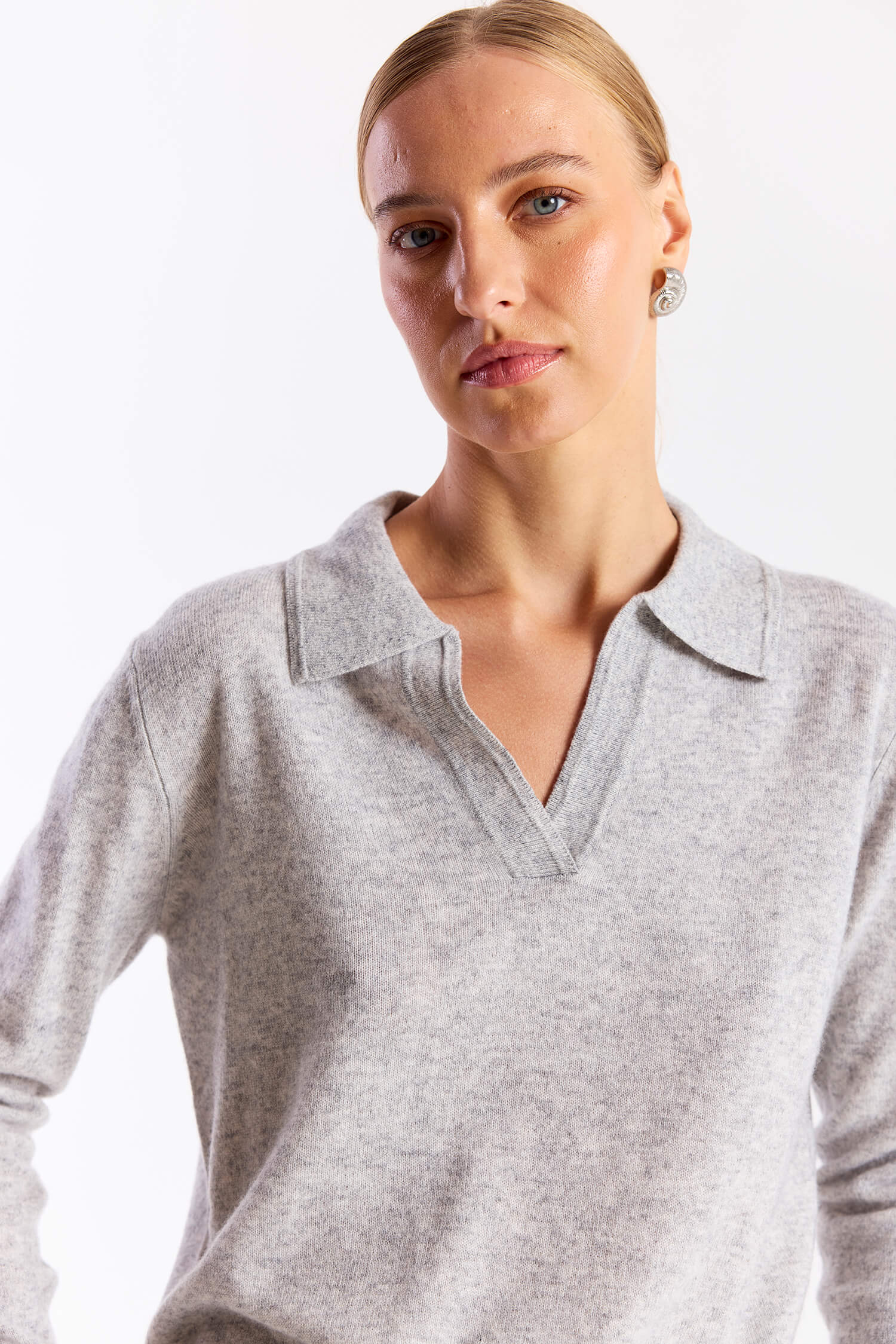 Collared Cashmere Sweatshirt