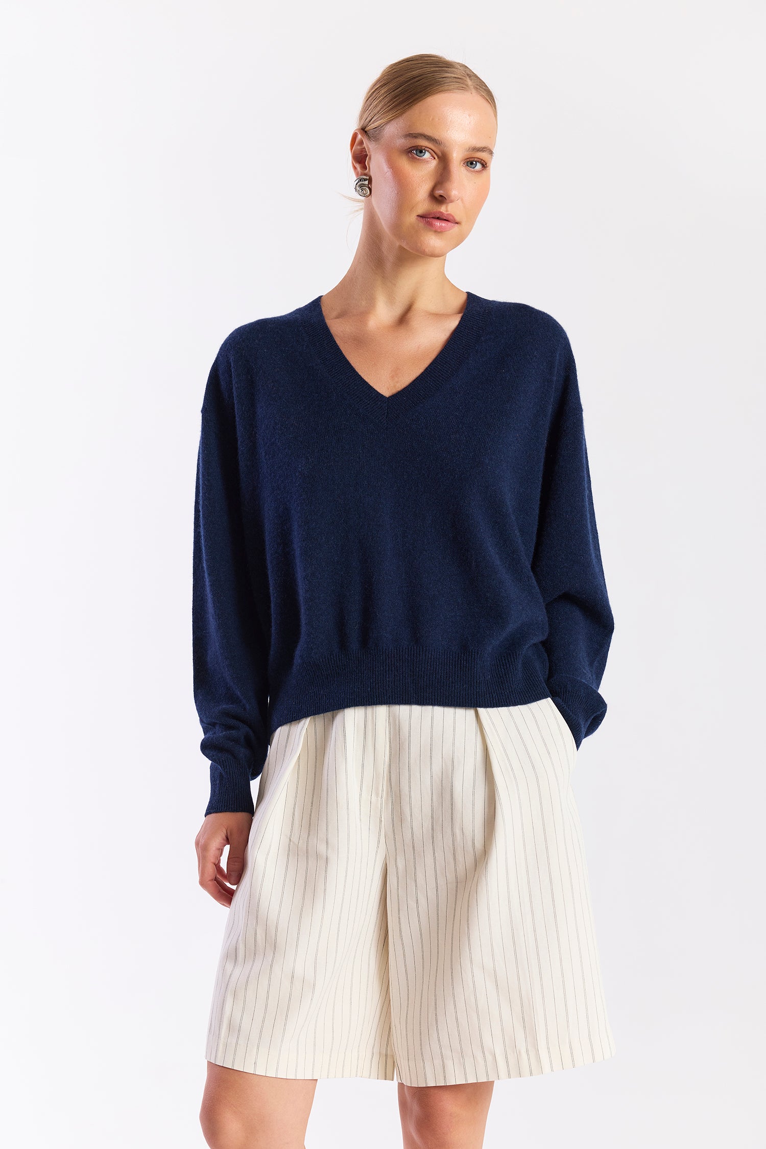 HAILEY CASHMERE V NECK