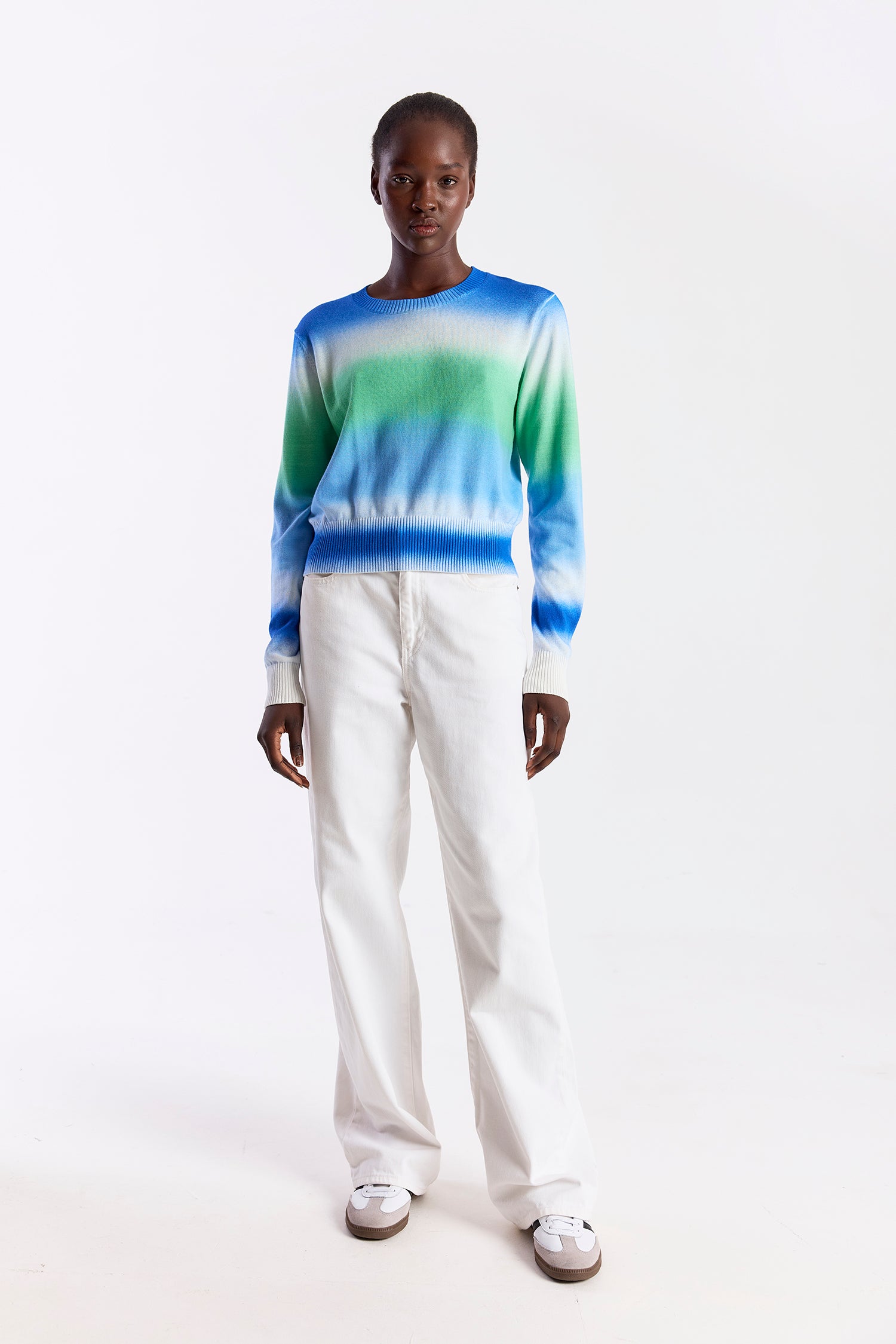 BLURRED STRIPE CREW