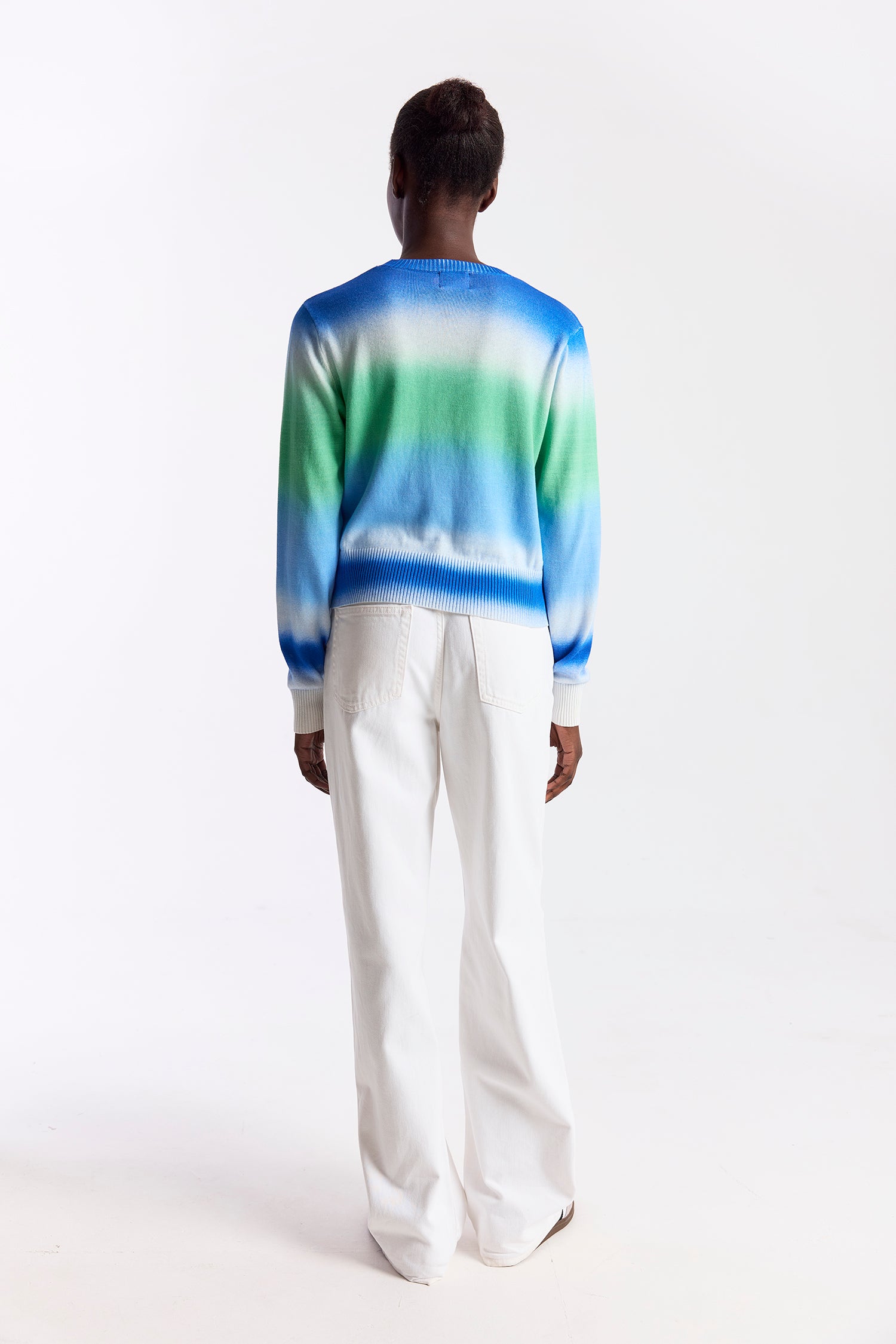 BLURRED STRIPE CREW