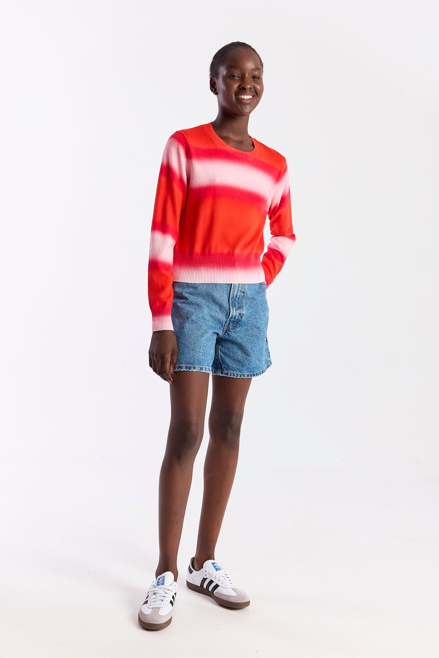 BLURRED STRIPE CREW