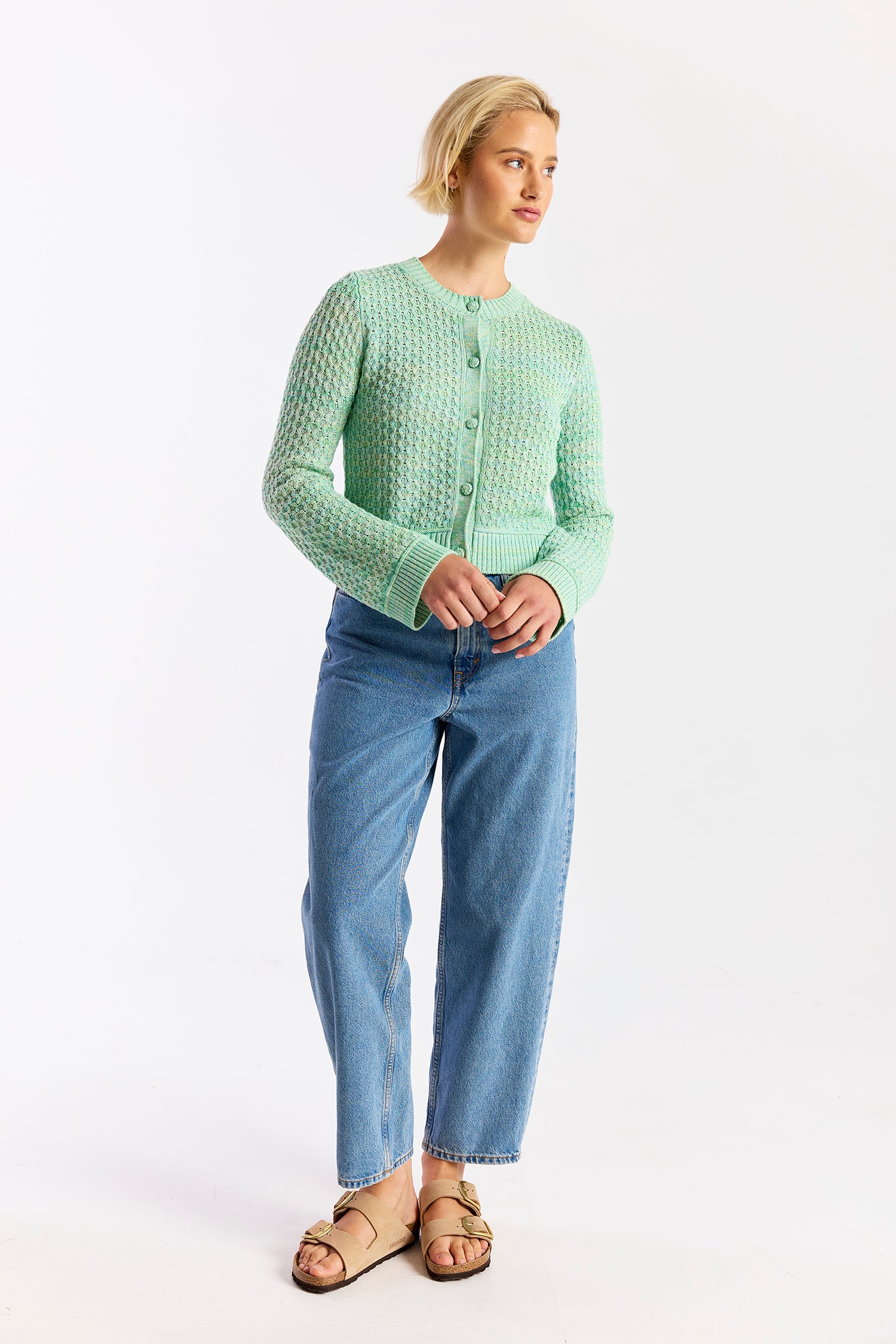 CABLE TWIST YARN CARDI