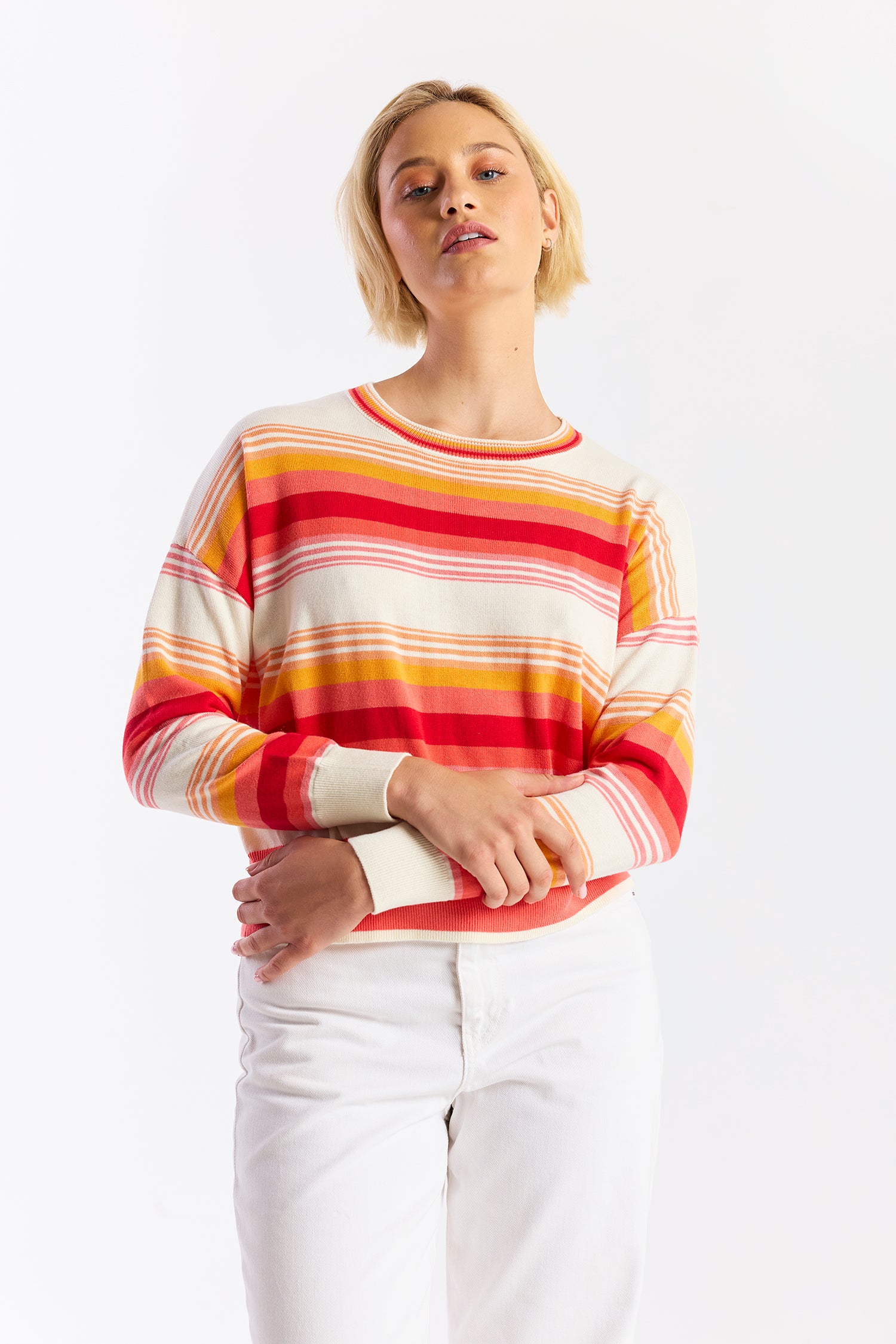 GRADIENT STRIPE CREW