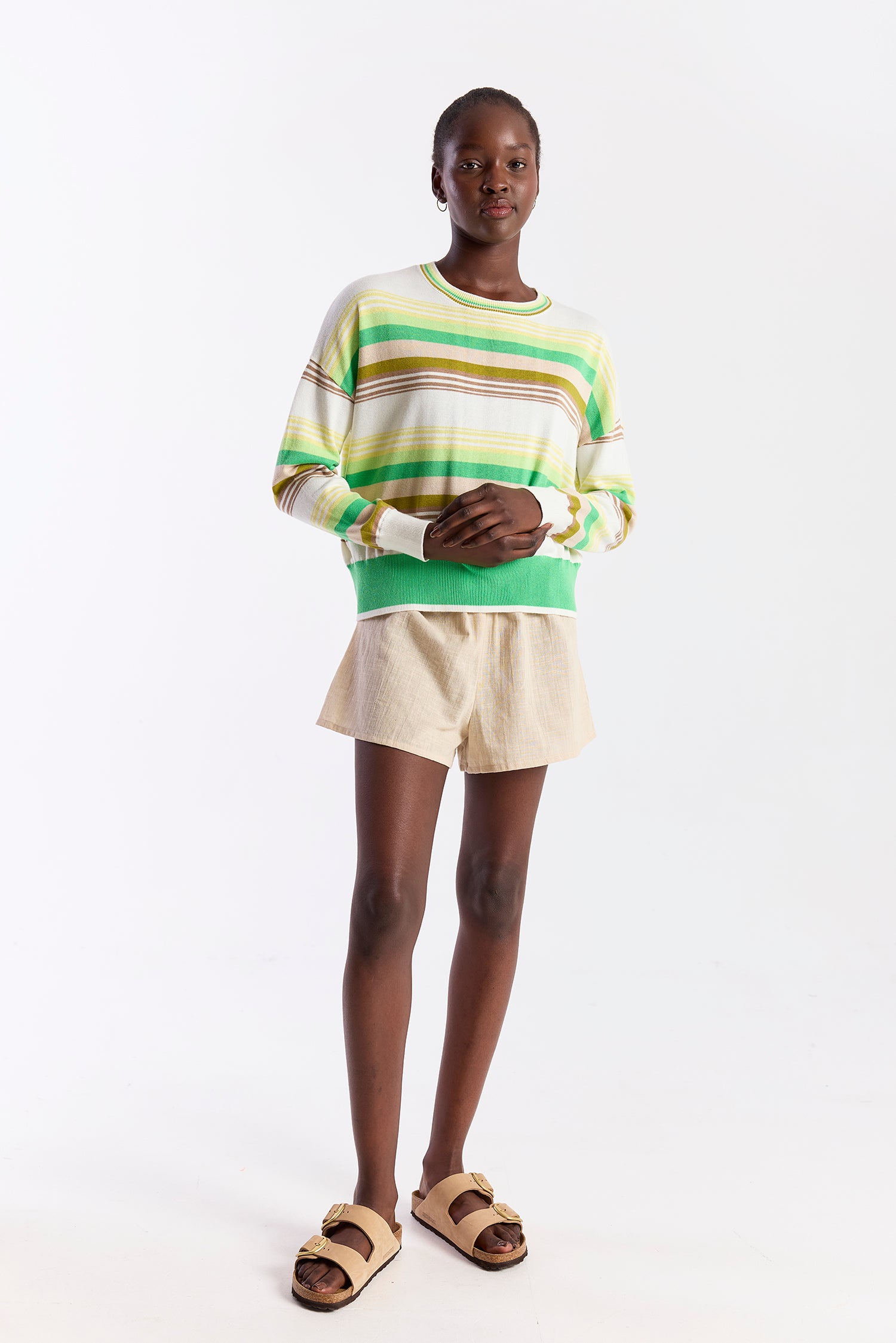 GRADIENT STRIPE CREW