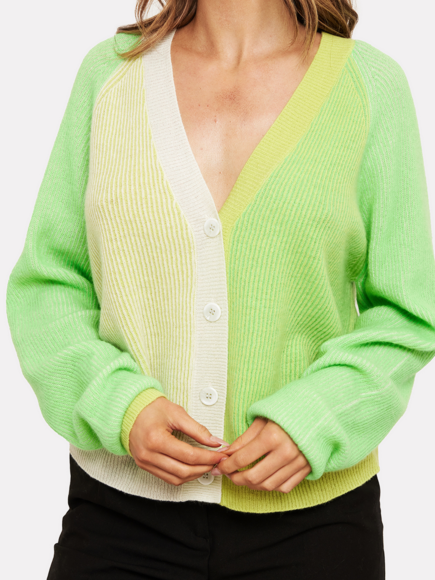 Chloe Ribbed Cashmere Cardigan