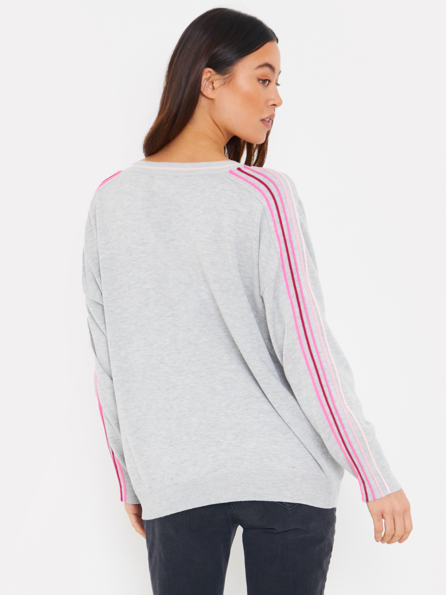 Sporty Stripe V Neck