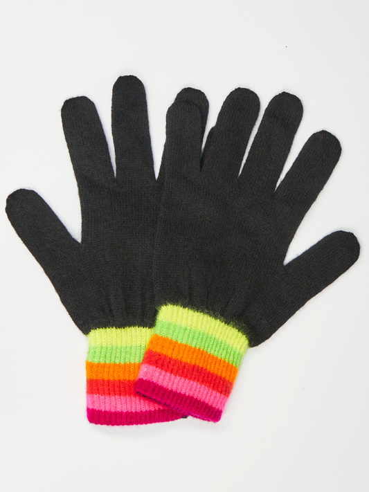 Rainbow Stripe Cashmere Gloves