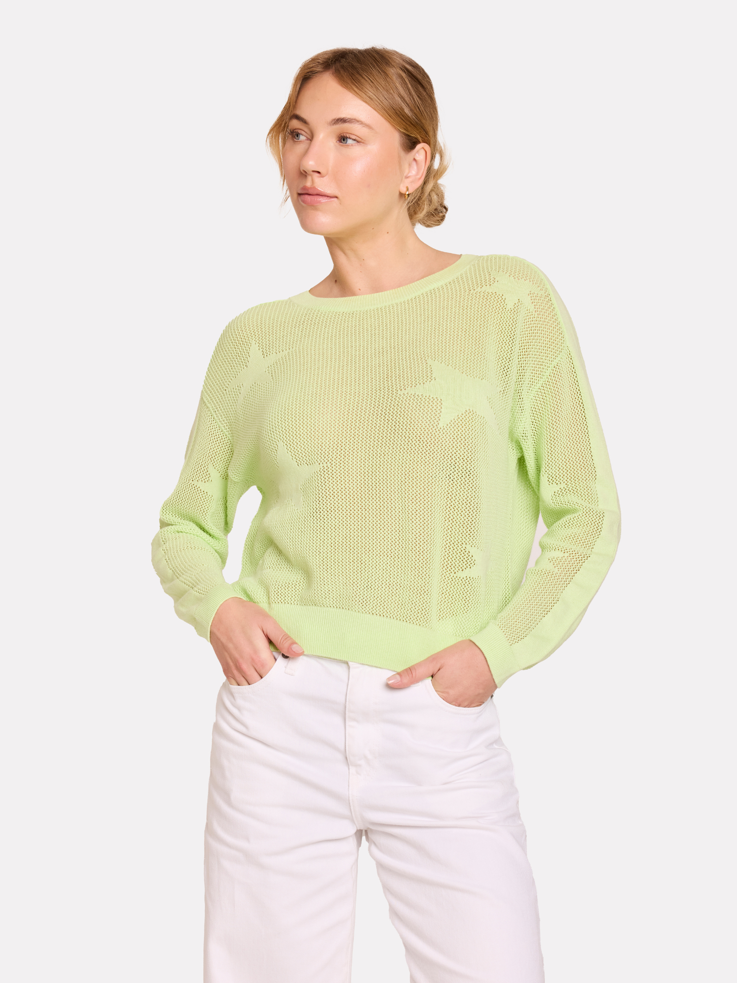 Pointelle Star Jumper