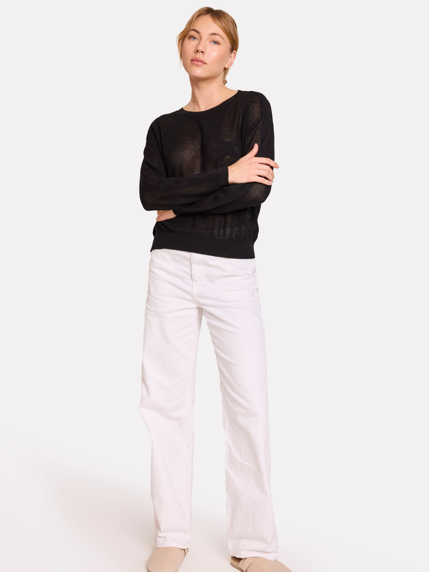 Pointelle Star Jumper