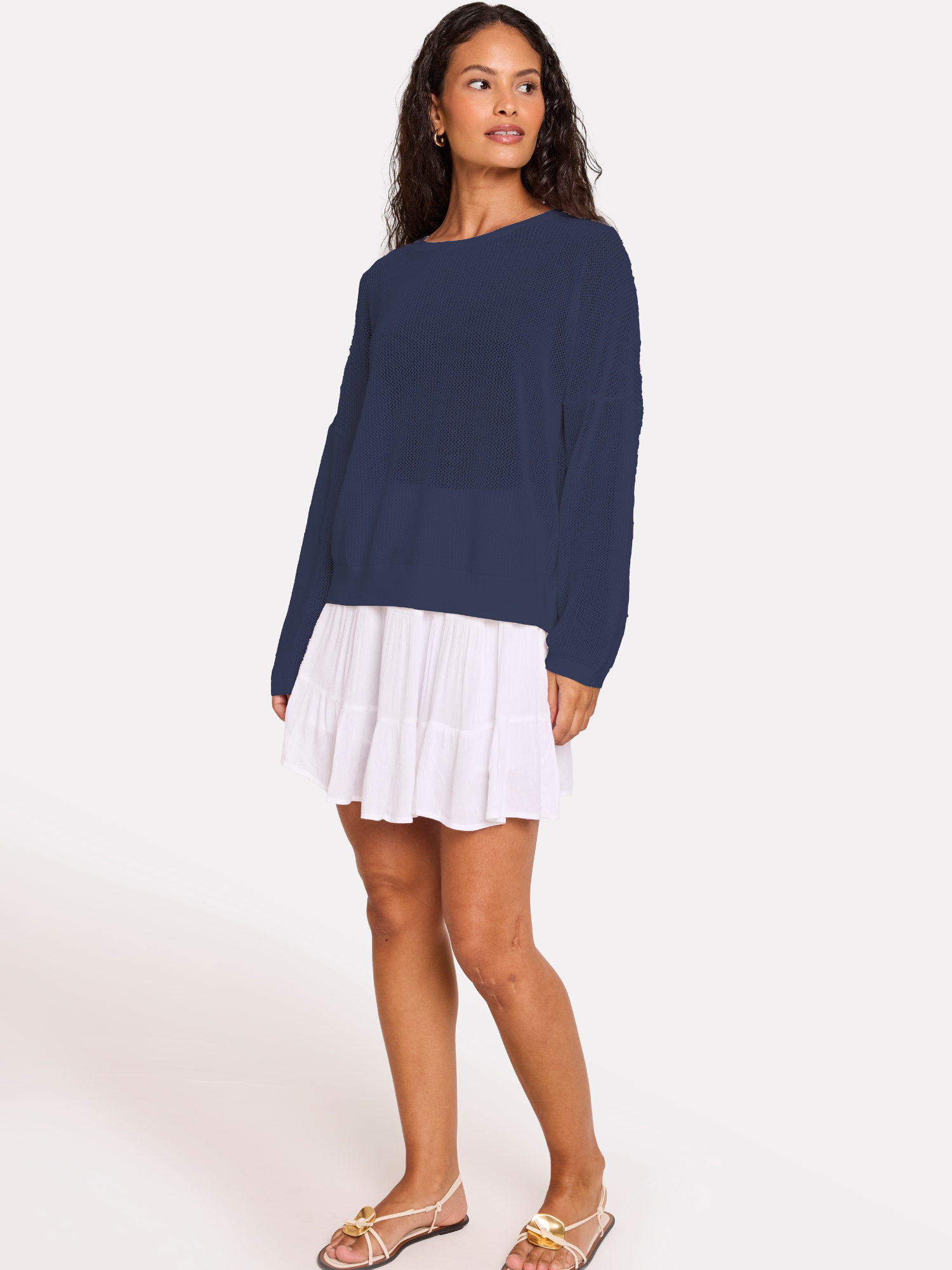 Pointelle Star Back Jumper