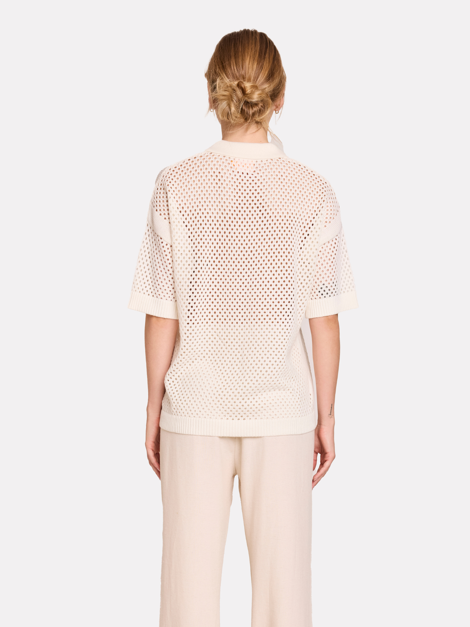 Relaxed Pointelle Polo