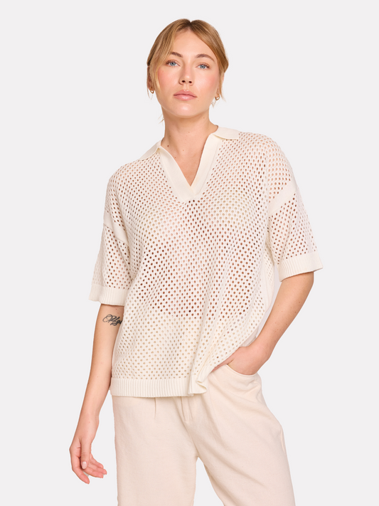 Relaxed Pointelle Polo