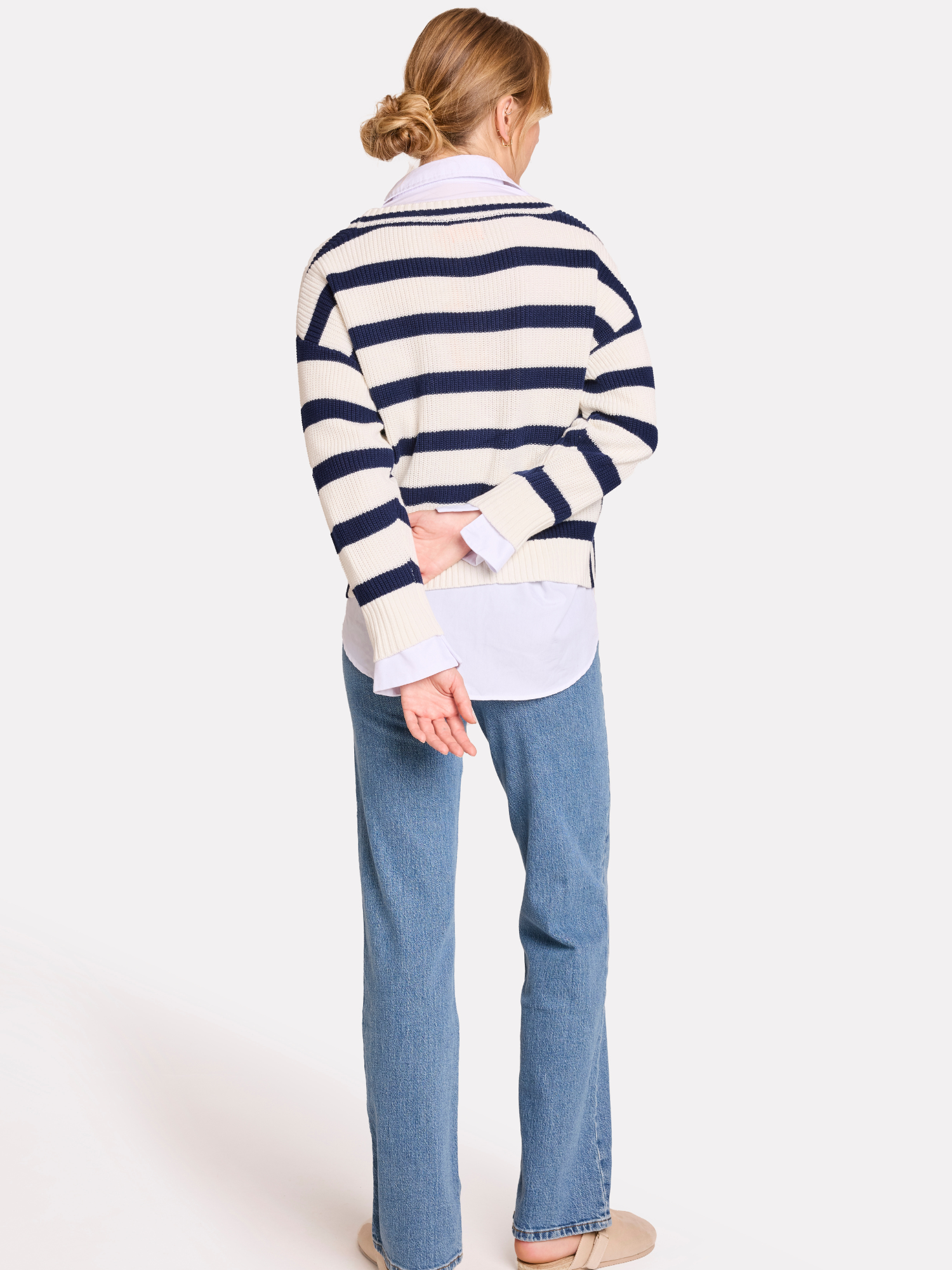 Stripe Crop Cardigan