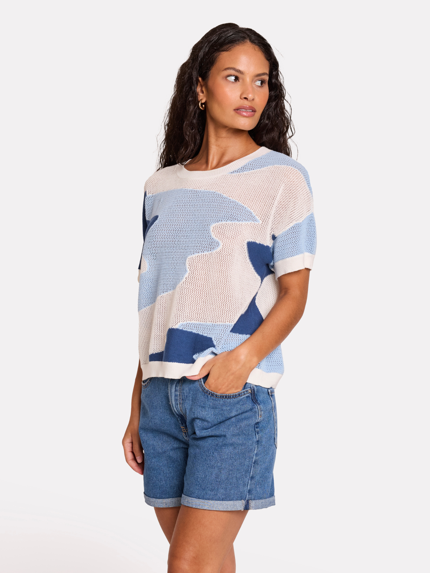 Mix Stitch Camo Tee