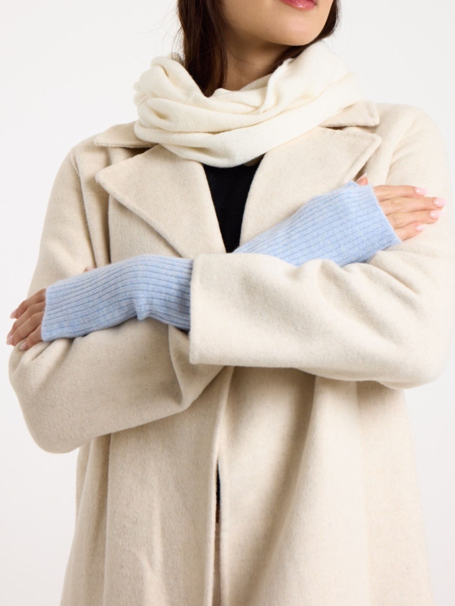 Ribbed Cashmere Wrist Warmers