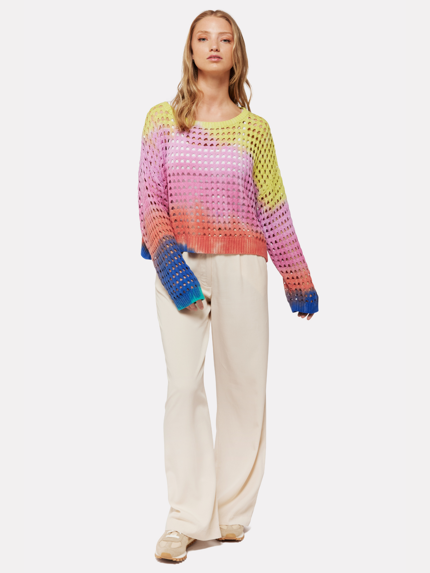 Gradient Rainbow Slouchy Jumper