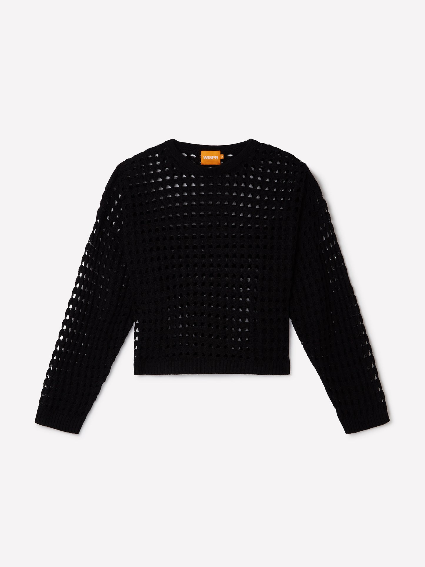 Open Stitch Pointelle Crew Neck Jumper