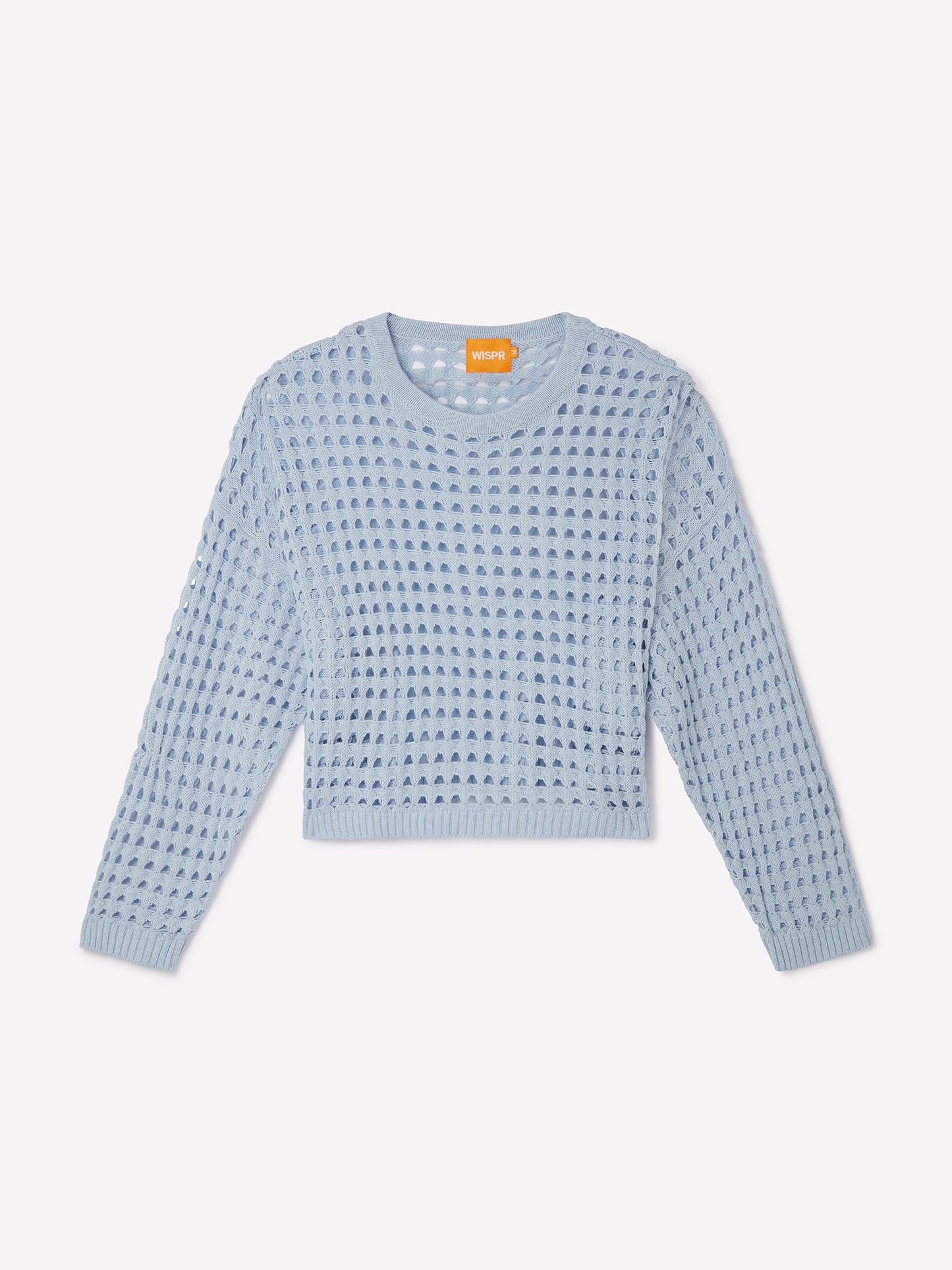 Open Stitch Pointelle Crew Neck Jumper