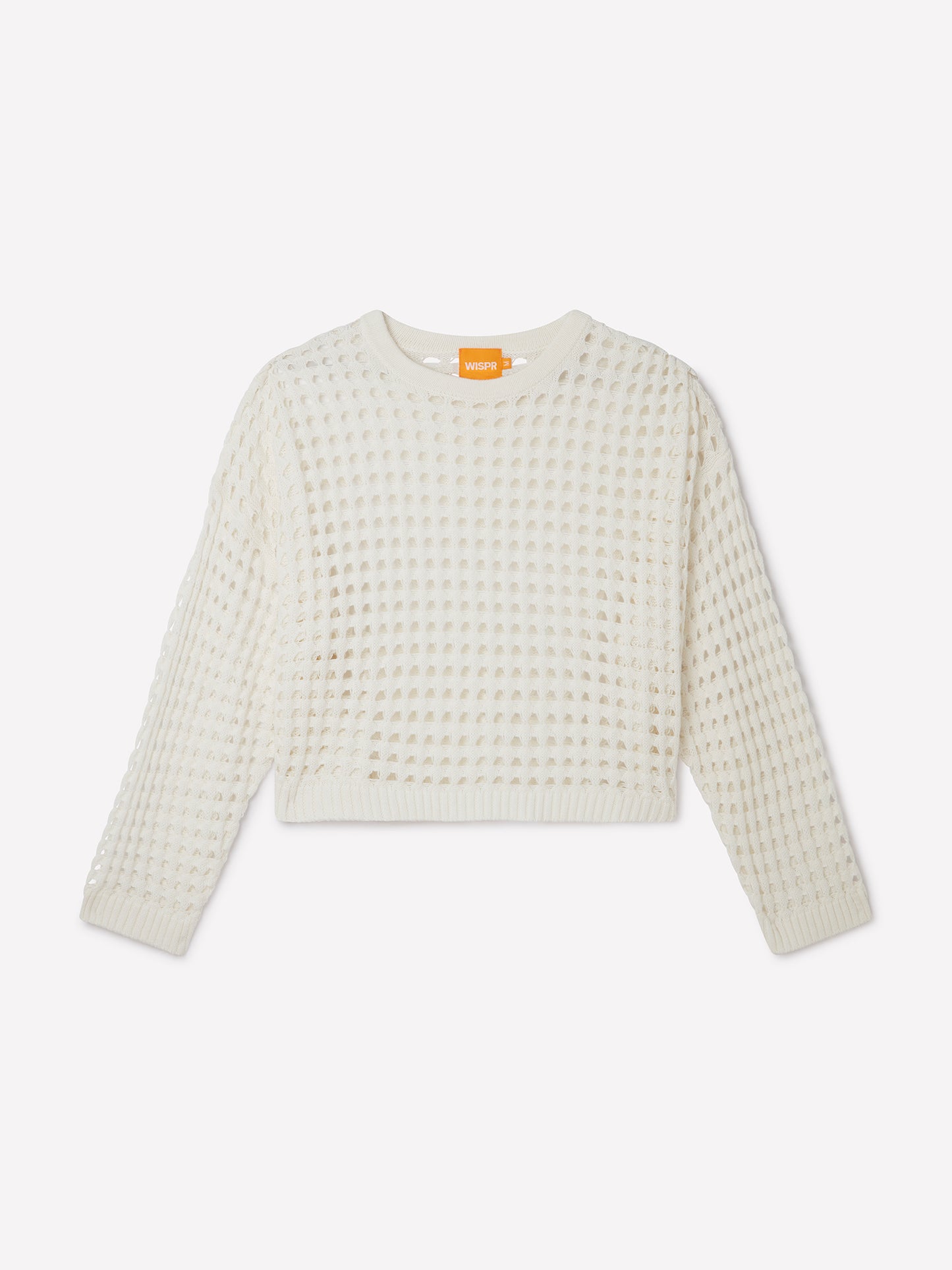 Open Stitch Pointelle Crew Neck Jumper