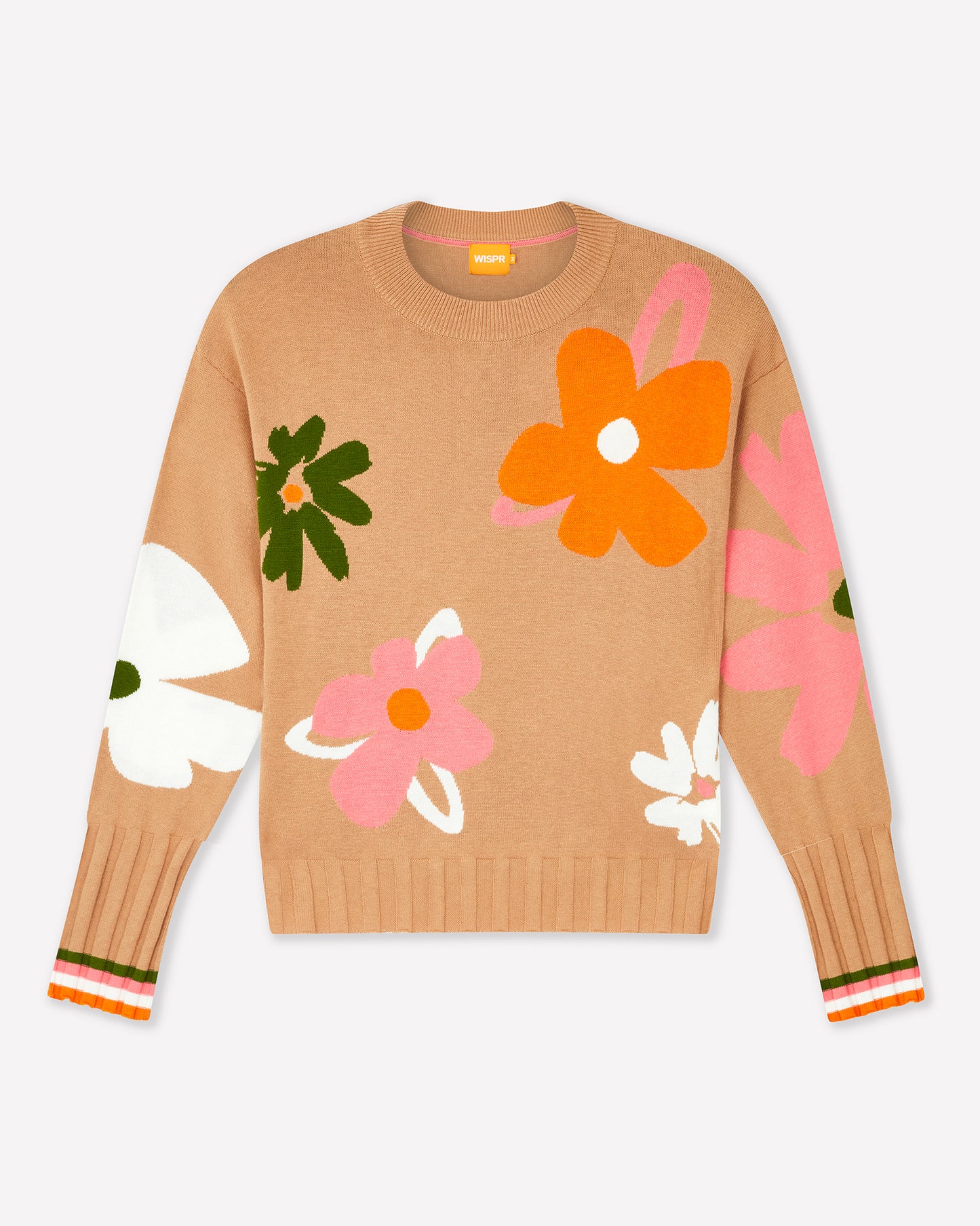 Abstract Floral Crew Neck Jumper