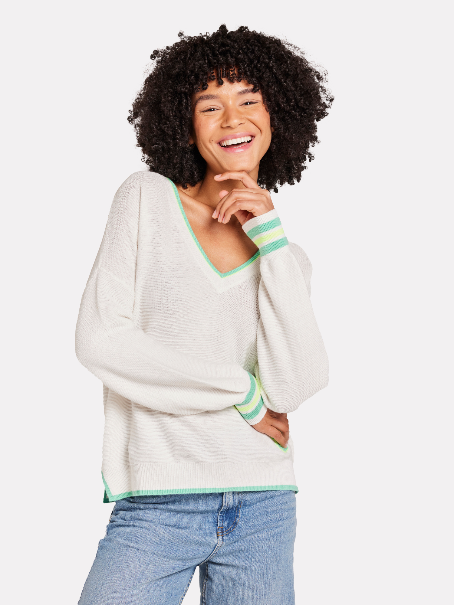 Anchor V Neck Jumper