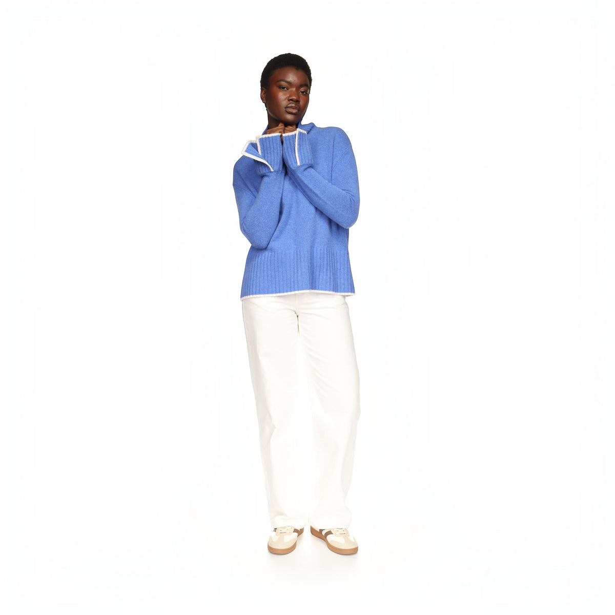 SPLIT CUFF HIGH NECK