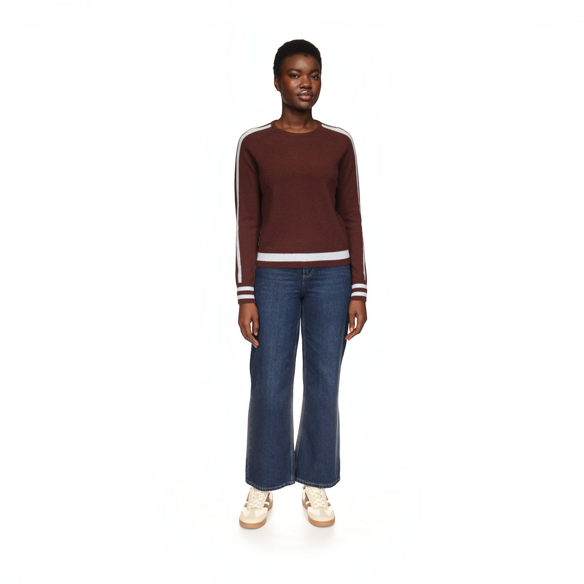 CATHY SLEEVE STRIPE CREW