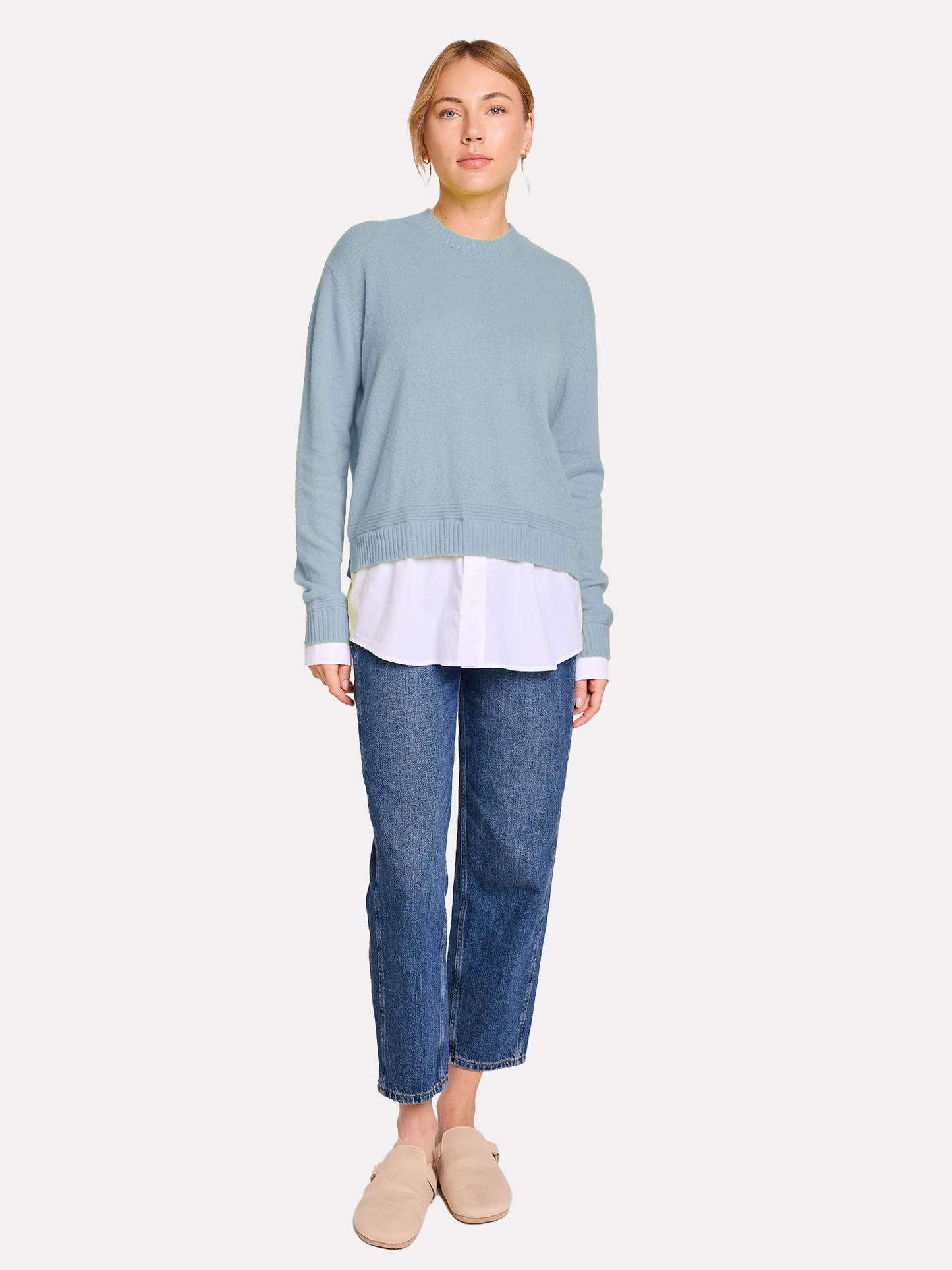 Shirting Cashmere Crew Neck