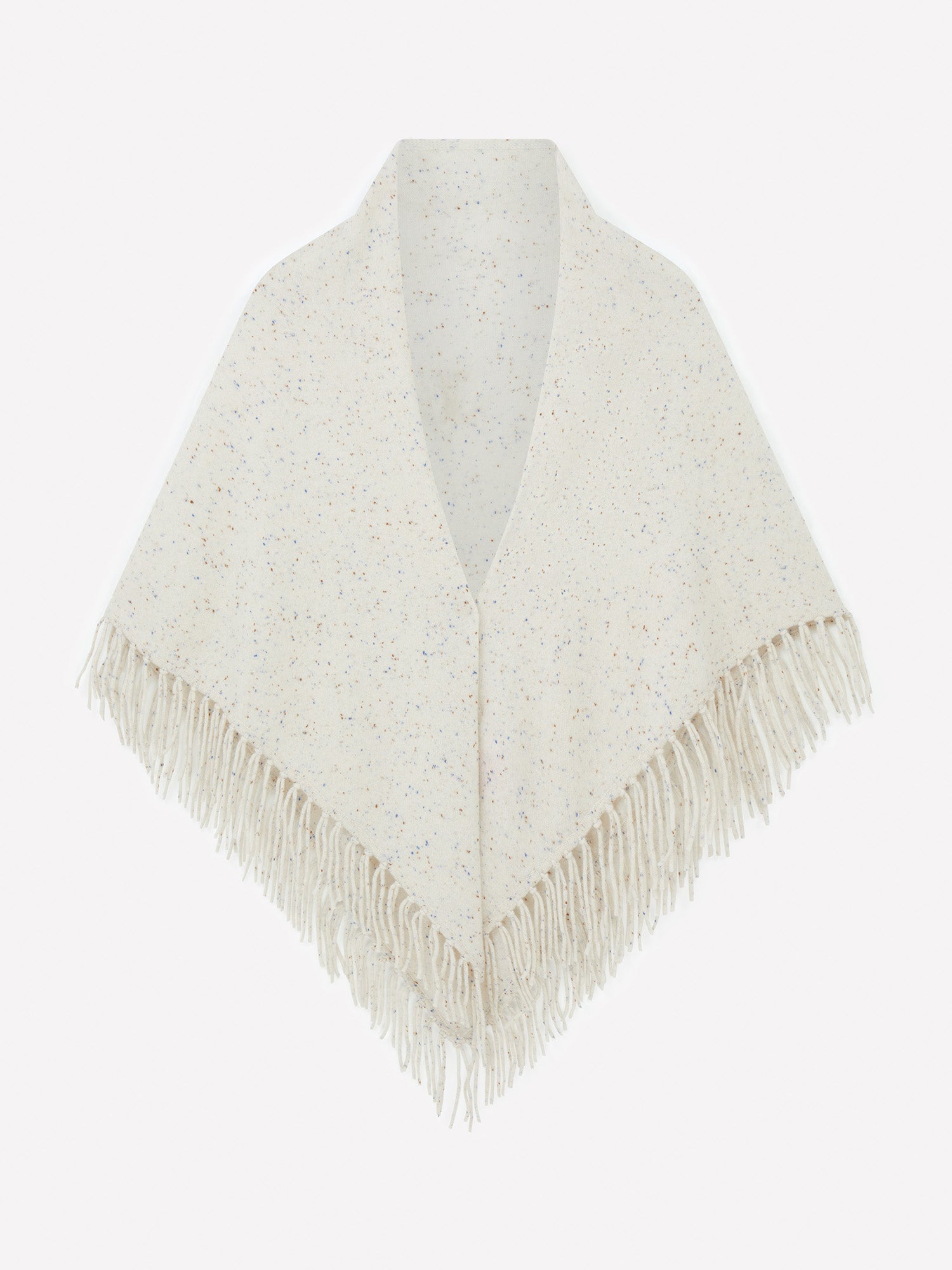 White luxury tassle scarf