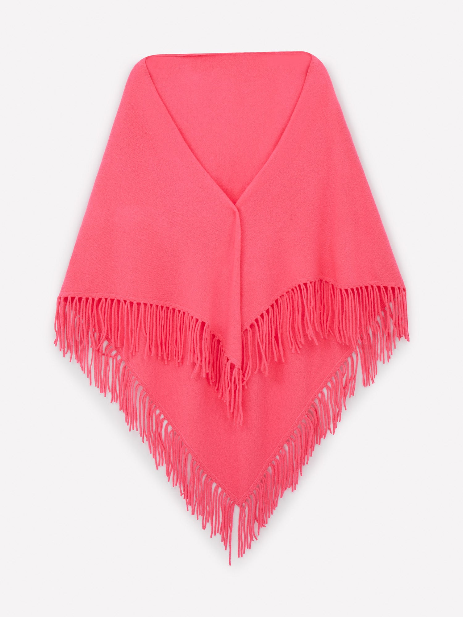 Neon pink luxury tassle scarf